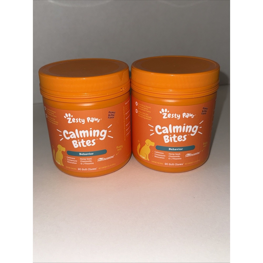 Zesty Paws Calming Bites Behavior 180 Soft Chews Pet Treats ‎ ex 03/2026